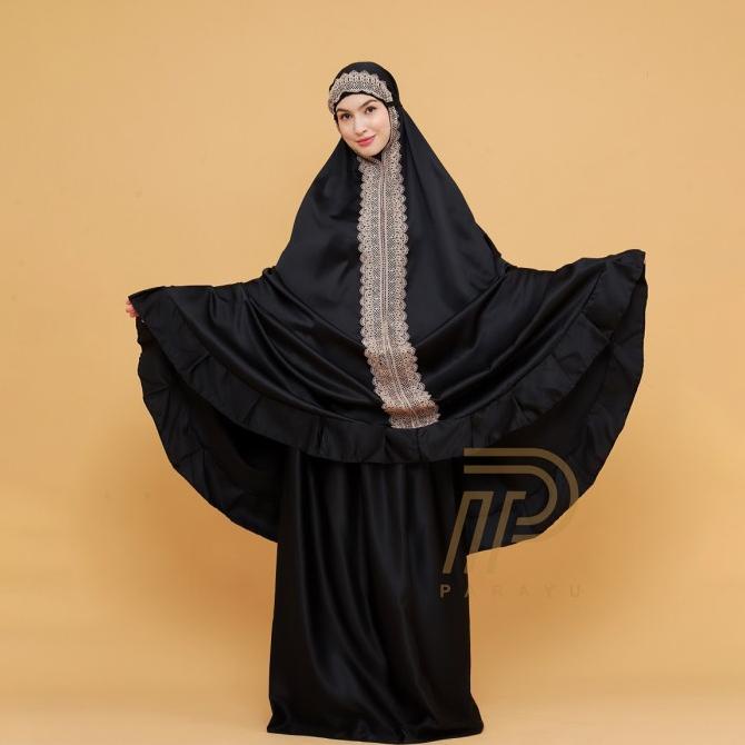 Parayu - Mukena Dewasa Velvet Polos Renda Bali Premium