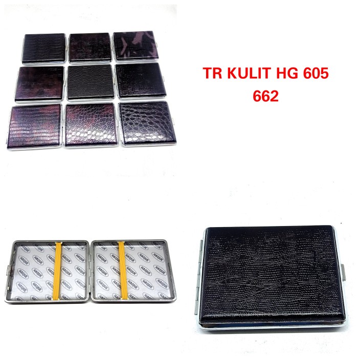 New - MPYS - Kotak Tempat Rokok Motif TR KULIT HG 605 / 662 - Korek UNIK
