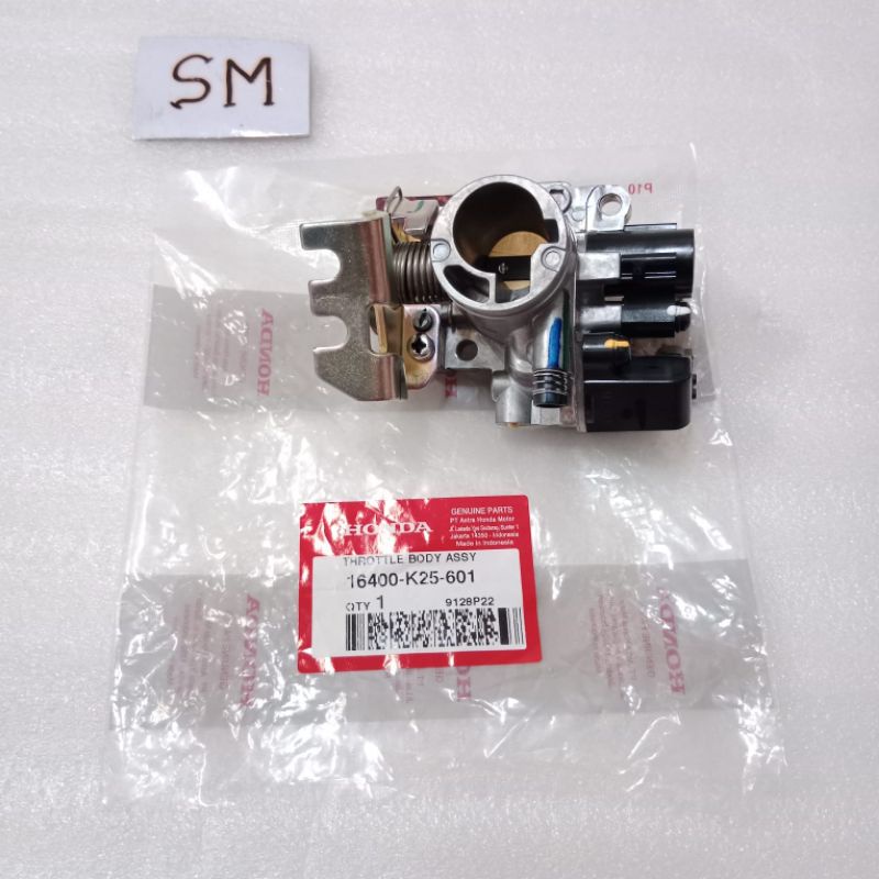 Throttle Body assy karburator TPS Beat FI ESP 2014-2016 16400-K25-601 Asli Original Honda HGP AHM