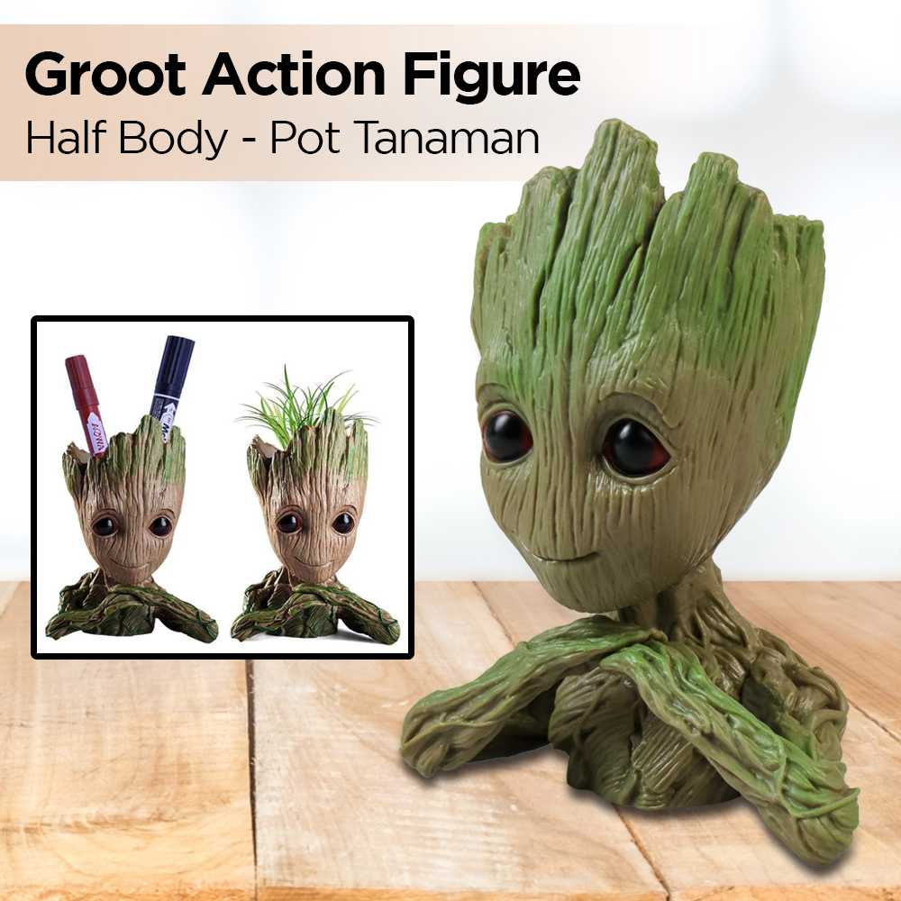 Action Figure Marvel Half Body Pot Tanaman Pajangan Rumah Kamar Tamu Figura Karakter Unik Berkualitas