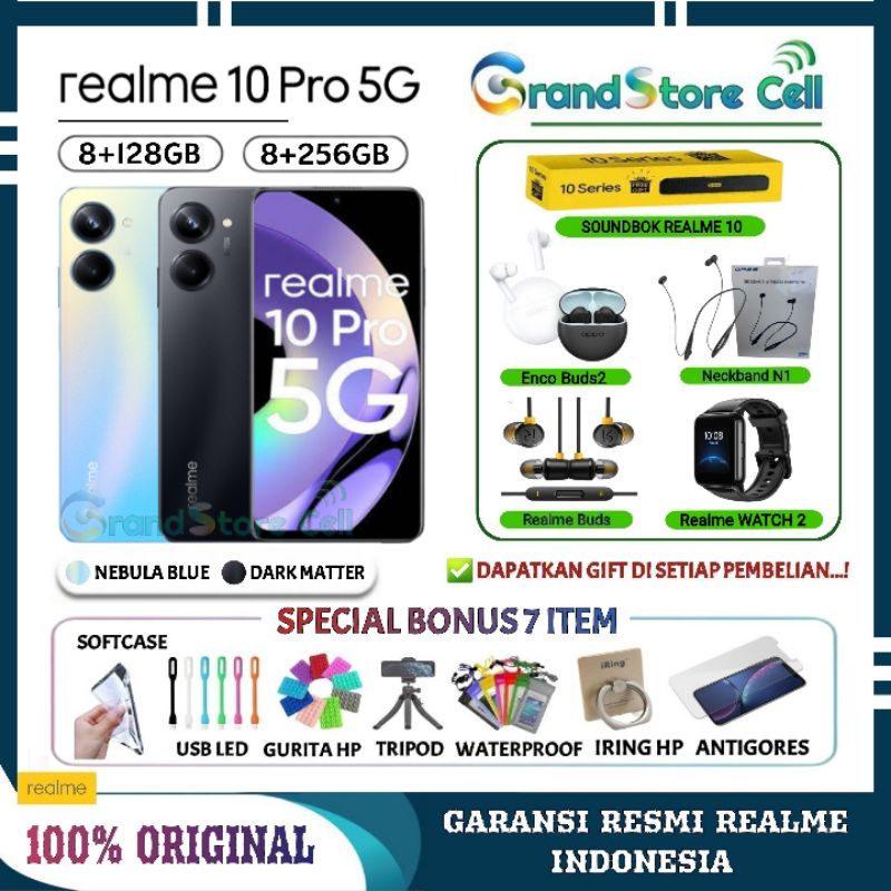 REALME 10 PRO 8/128GB | REALME10 PRO 8/256 | REALME 10 PRO Plus GARANSI RESMI REALME