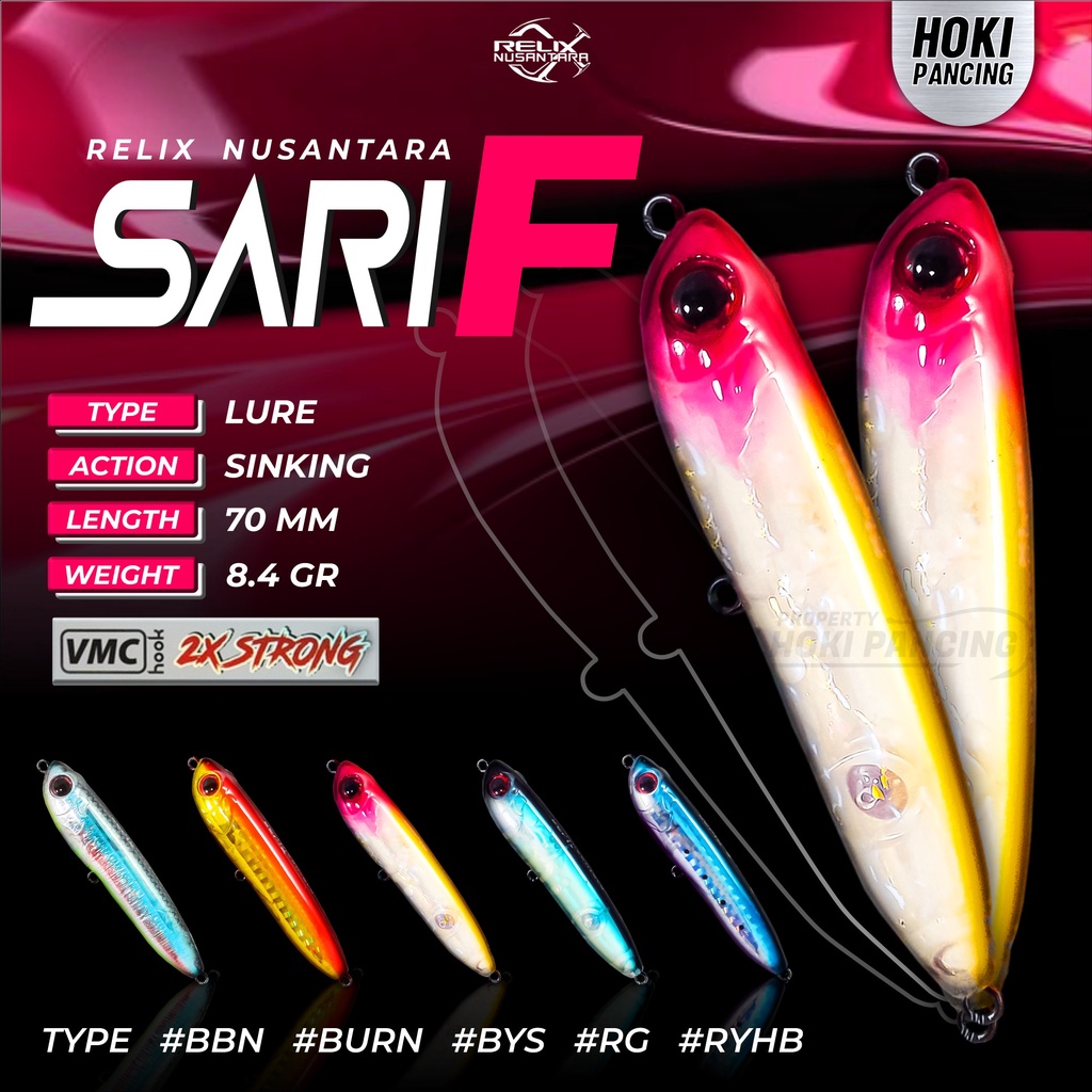 Unpan Sari F Relix Nusantara 70 mm Minnow Pencil Floating Umpan Pancing Ultralight Casting UL | Lure