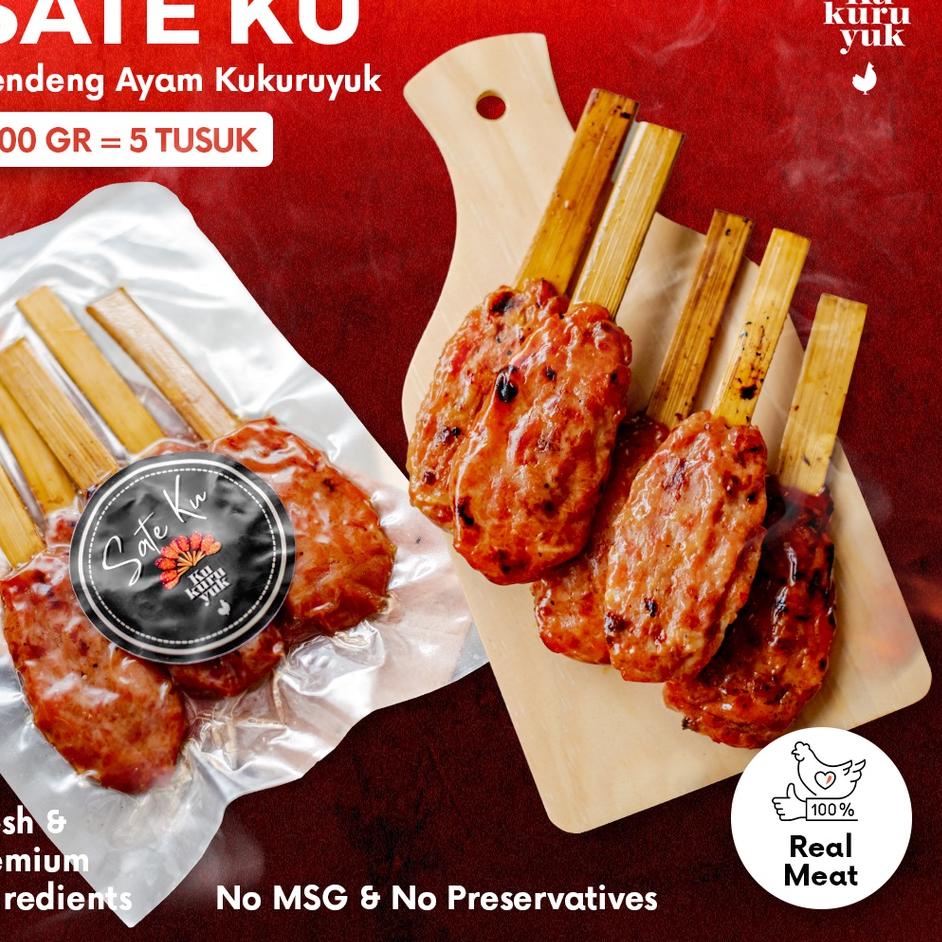 

➥ Dendeng Ayam Kukuruyuk - Sateku Kukuruyuk 1 Pax Isi 5 Tusuk Sate 200gr ☞
