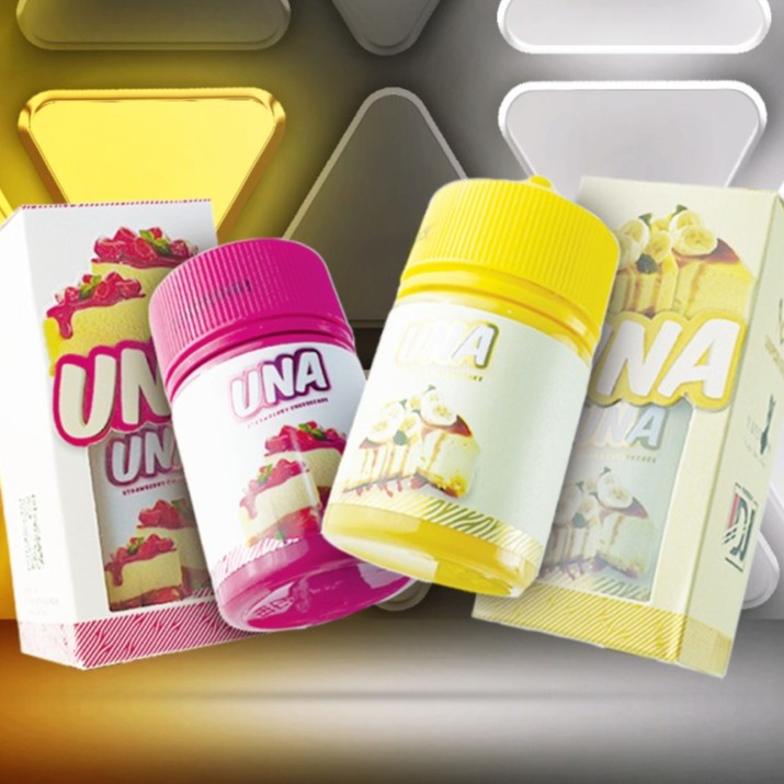 UNA AUTHENTIC UNA FREEBASE LIQUID 60ML - STRAWBERRY CHEESECAKE &amp; BANANA CHEESECAKE