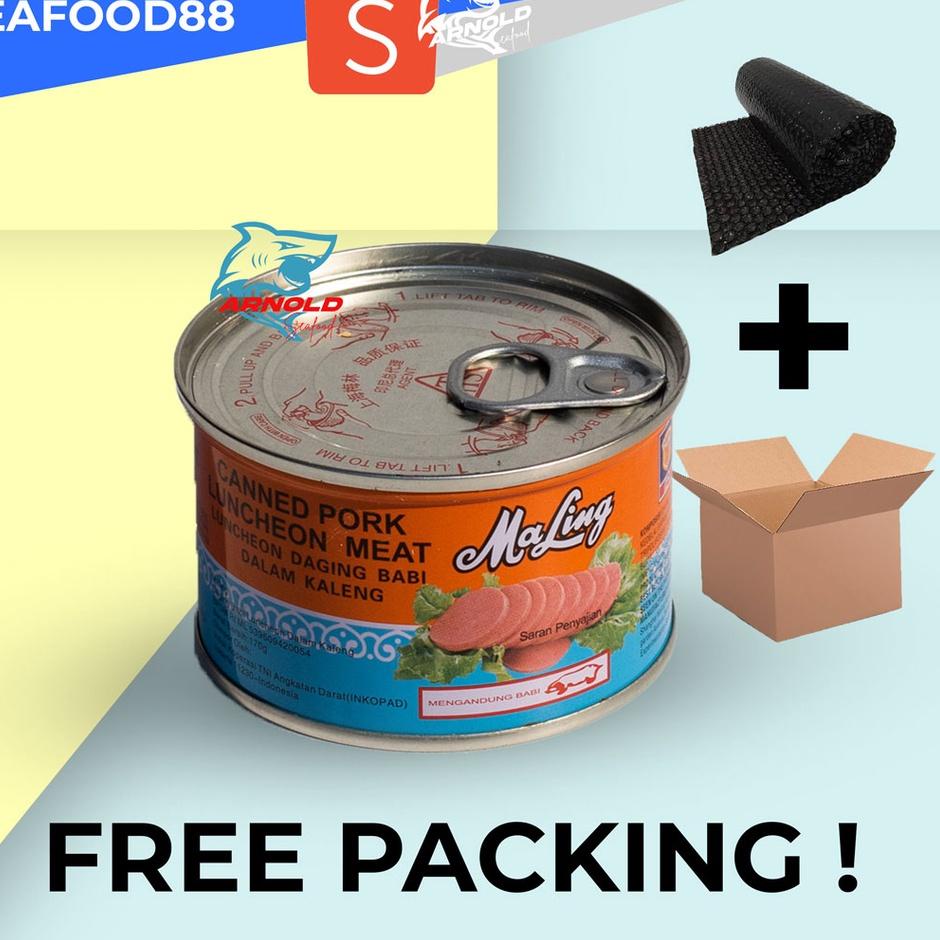 

HOT Maling Canned Pork Daging Babi Maling Luncheon Meat 397g TTS Brand / Maling TTS 397g