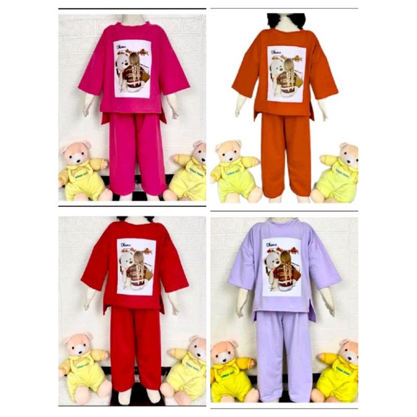 Lover.Fashion Baju anak perempuan/Setelan Baju Slebew anak perempuan