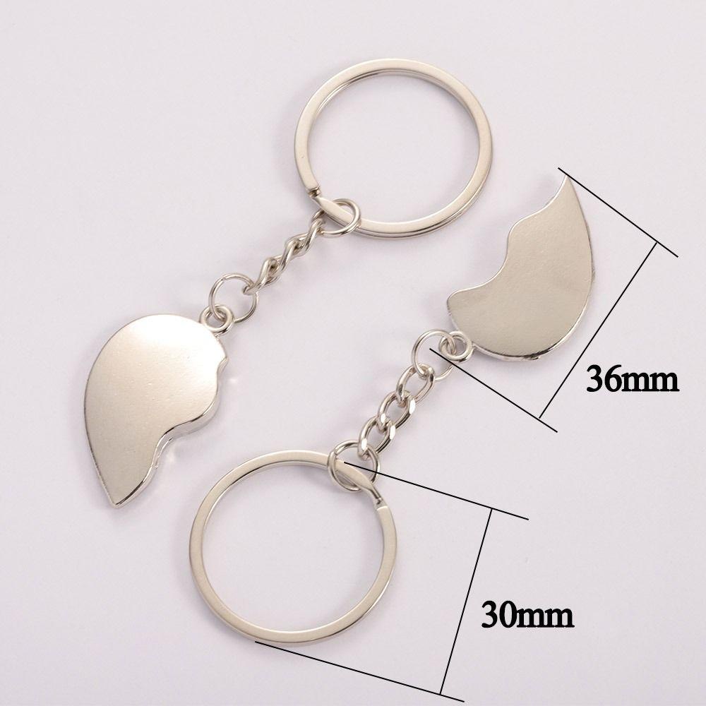 [Elegan] Gantungan Kunci Couple 1pasang Kualitas Tinggi Pecinta Perhiasan Souvenir Dekorasi Love Key Chain