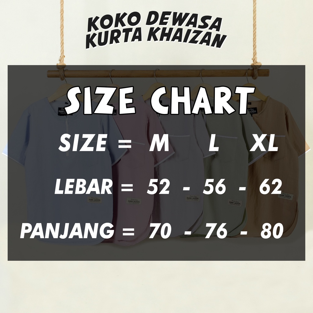 PROMO 11 - 11 SALE - MAN JADDA - Atasan Baju Koko Dewasa Couple Katun Linen Baju Muslim Lebaran Pakaian Jumatan