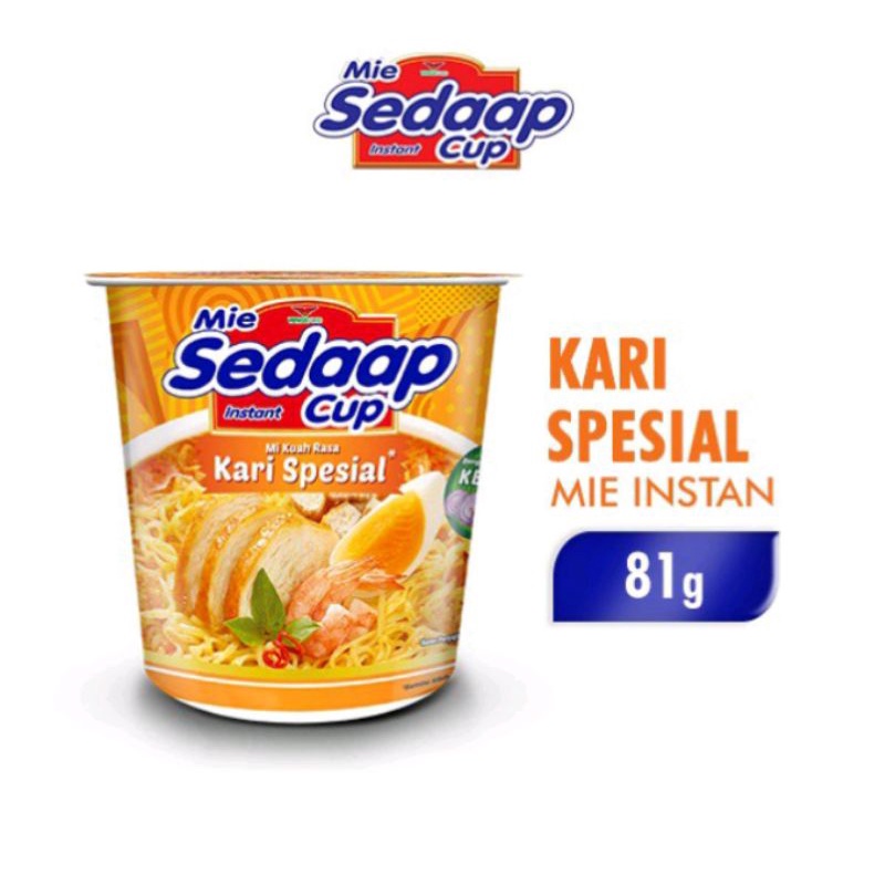 1 DUS - Sedaap Cup Mie Instan Sedap Pop Karton Mix - Korean Spicy Chicken, Baso Bleduk, Mi Goreng, Korea Soup, Bakso Spesial, Kari Special, Ayam Jerit, Soto, Ayam Nampol Nampool Isi 12 [Gratis Ongkir]