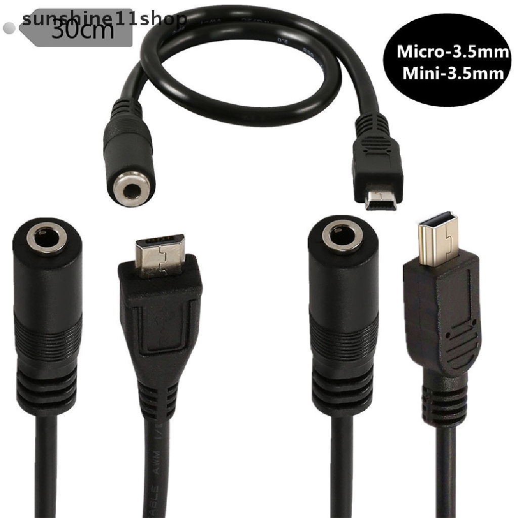 Sho Micro USB to 3.5mm Jack Headphone Earphone Cable Adapter Socket Kabel Audio N