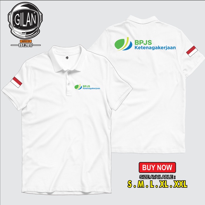 Polo Shirt Kaos Kerah BPJS KETENAGAKERJAAN Kaos Profesi