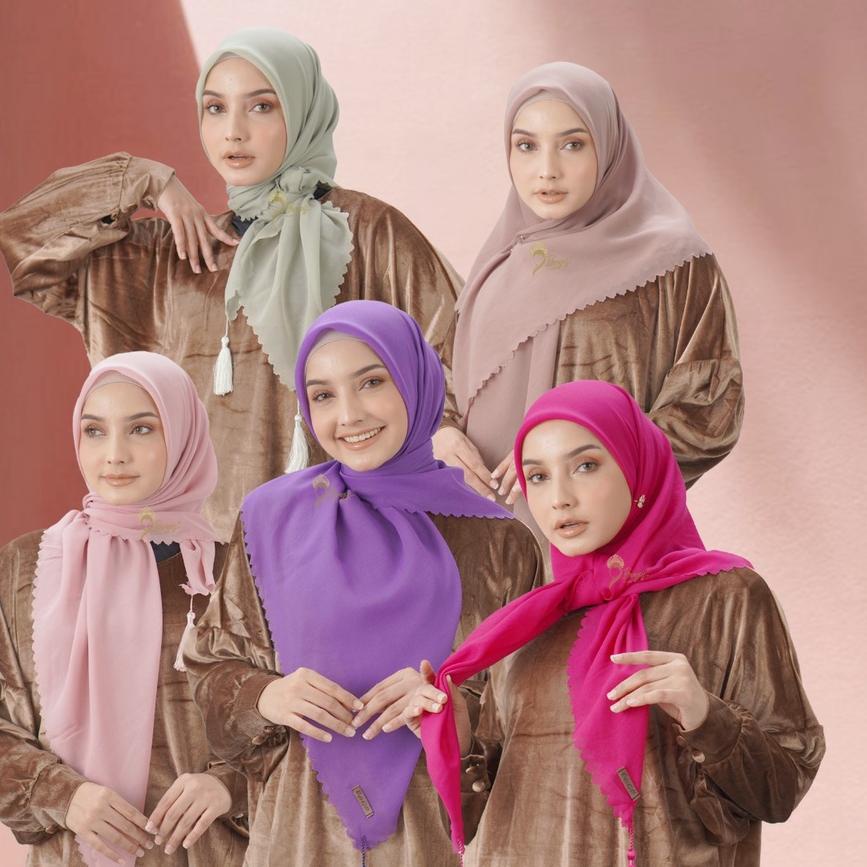 ☃ Bugis Hijab - Segiempat Tassel Lasercut - Hijab Segi Empat ☛