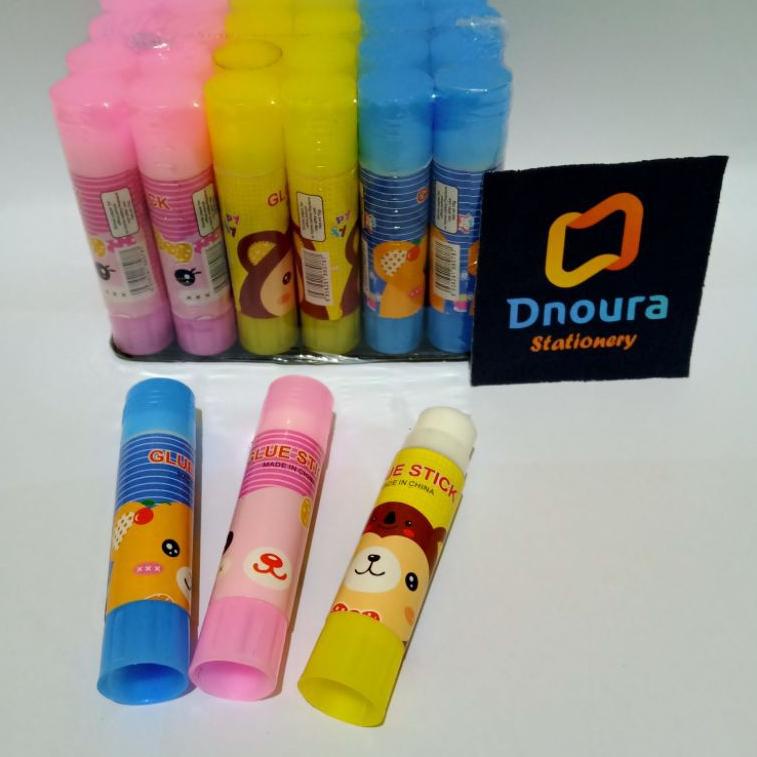 

H26 SATU PACK ( 24 PCS x 10Gram ) Glue Stick Lem Stik Lem Putar Karakter Fancy TERBAIK み