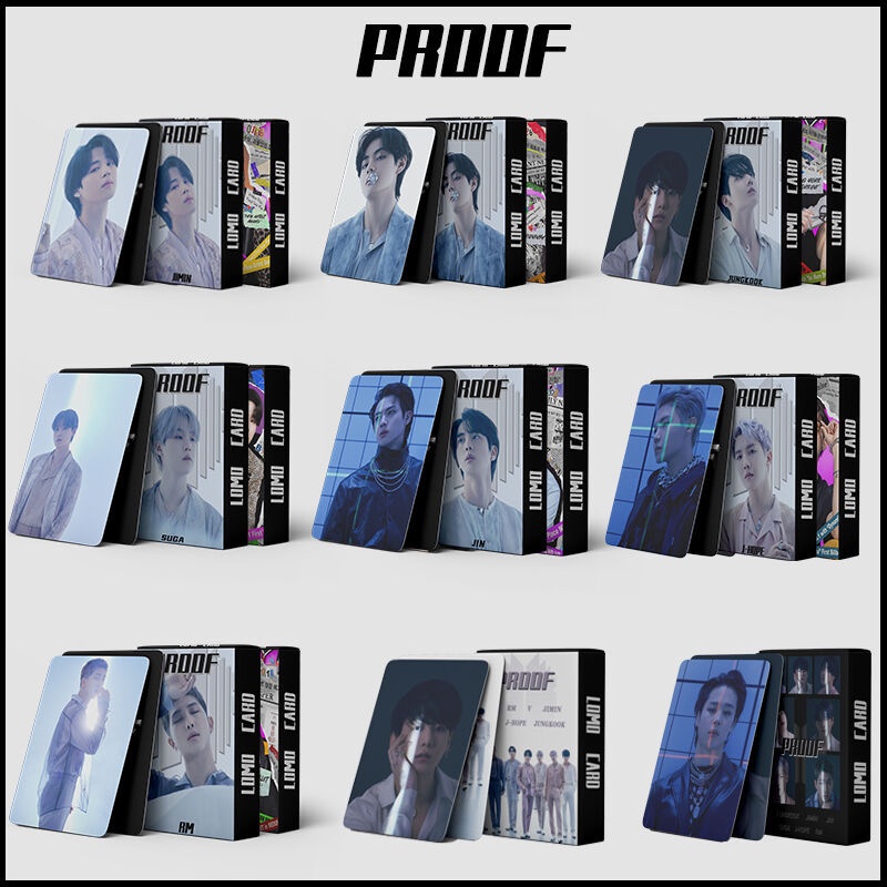 55pcs/box Bangtan Boys Album Proof Photocards JIMIN JK J-HOPE V RM SUGA JIN Lomo Kartu B T S Kpop Postcards