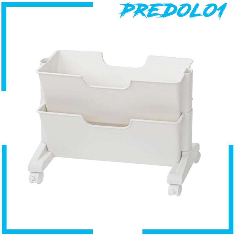 [Predolo1] Rak Buku Bergerak Dengan Roda Caster Rolling Shelving Compact Untuk Bufet