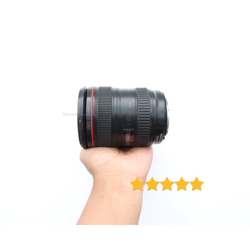 Lensa Tele Zoom Wide Canon 24-105mm F4 L IS USM For DSLR SLR Canon Hitam Murah