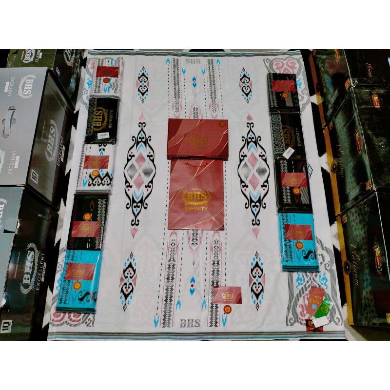 SARUNG BHS INFINITY GOLD, MOTIF PKE/PKA/PKD/PKC/PKB.WARNA PUTIH,HITAM,BIRU