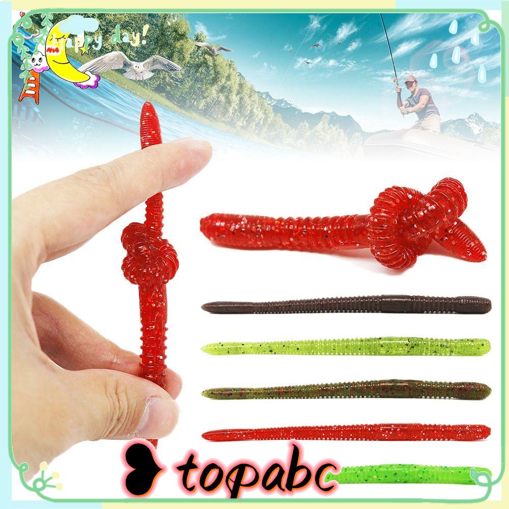 Top 10pcs Umpan Cacing Tanah Panas 115mm/4.2g Ketangguhan Yang Sangat Baik Bentuk Belatung Tackle