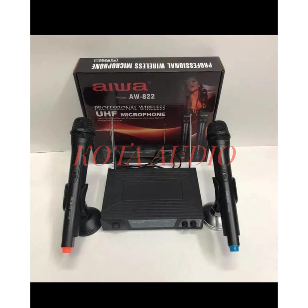 MIC AIWA AW 822 UHF / MICROPHONE WIRELESS AIWA AW-822 UHF / AW822