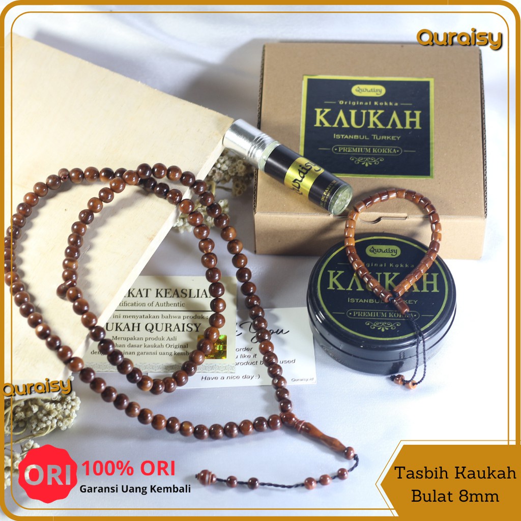 Tasbih Kokka 99 biji untuk kesehatan Jumbo Bersertifikat Asli Tasbeh Kauka Kaukah Koka Kaokah Kaoka