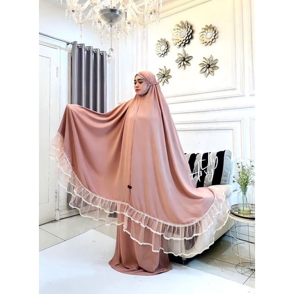 MUKENA PRINCESS BY ELLY ARSY // MUKENA RENA JUMBO DEWASA // MUKENA CRINKLE AIR FLOW