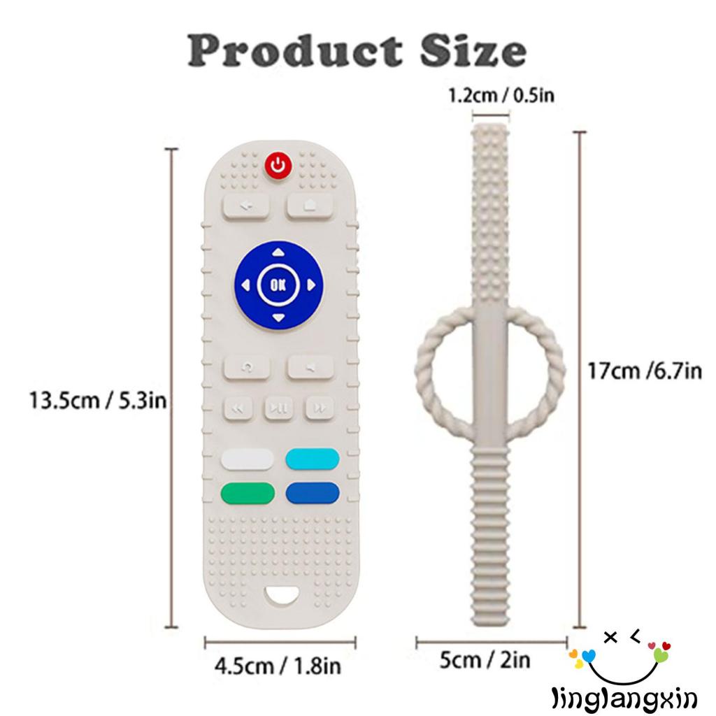 Llx-mainan Balita Bahan Silikon Remote Control Bentuk Tumbuh Gigi Untuk Edukasi Dini