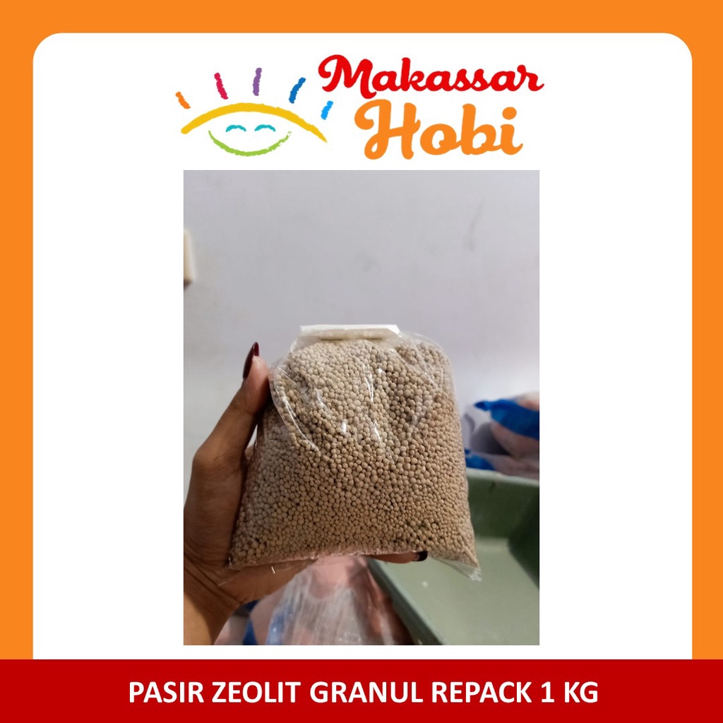 Pasir Kucing Zeolit Granul Gumpal Repack 1kg Non Wangi Aroma Zeolite