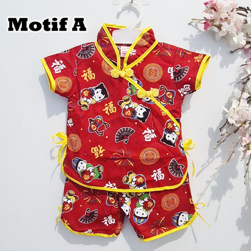 [KK-017] Setelan Imlek Anak Perempuan / Setelan yukensi cheongsam Baby Dress