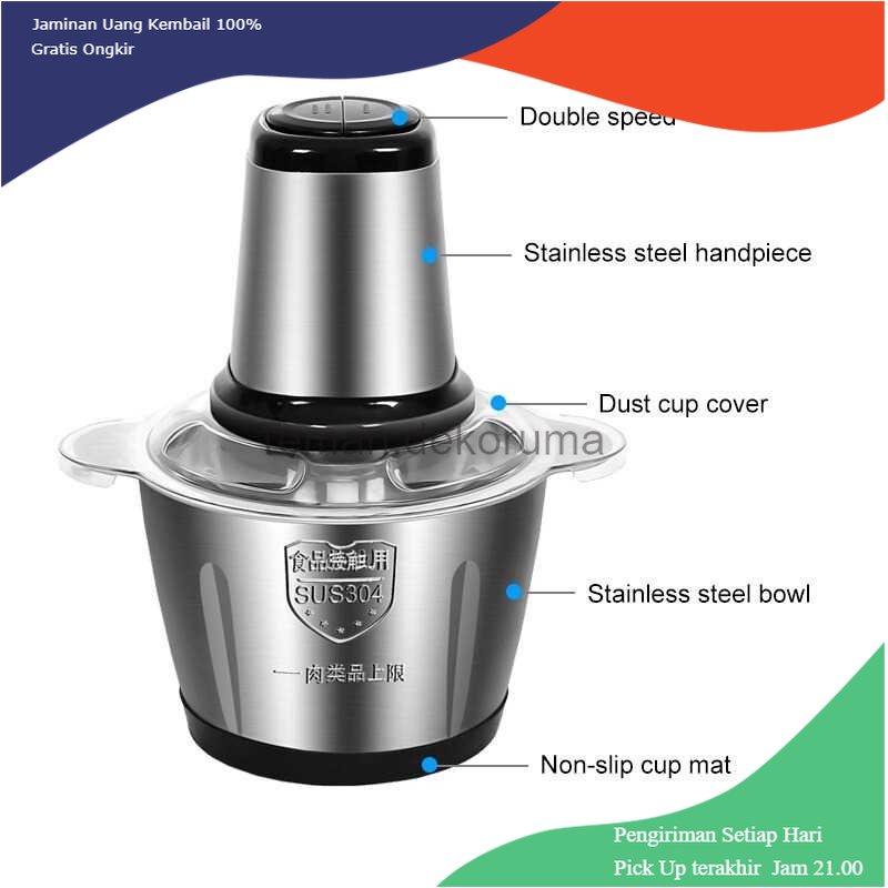 TD - DPR Kitchen Expert Blender Penggiling Daging Meat Grinder 2L - YDM-0070