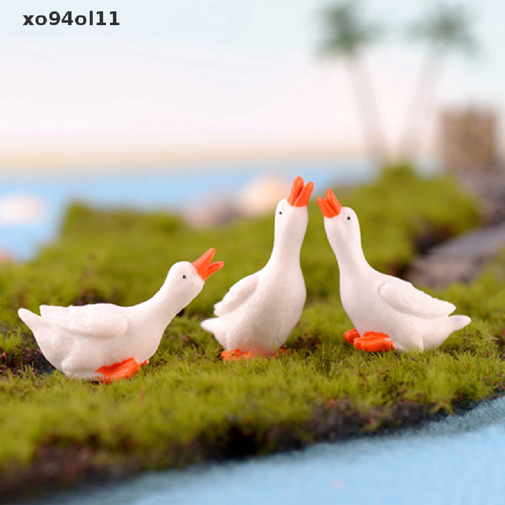 Xo Angsa Mini Miniatur Peri Taman Ornamen Dekorasi Pot Craft Aksesoris OL