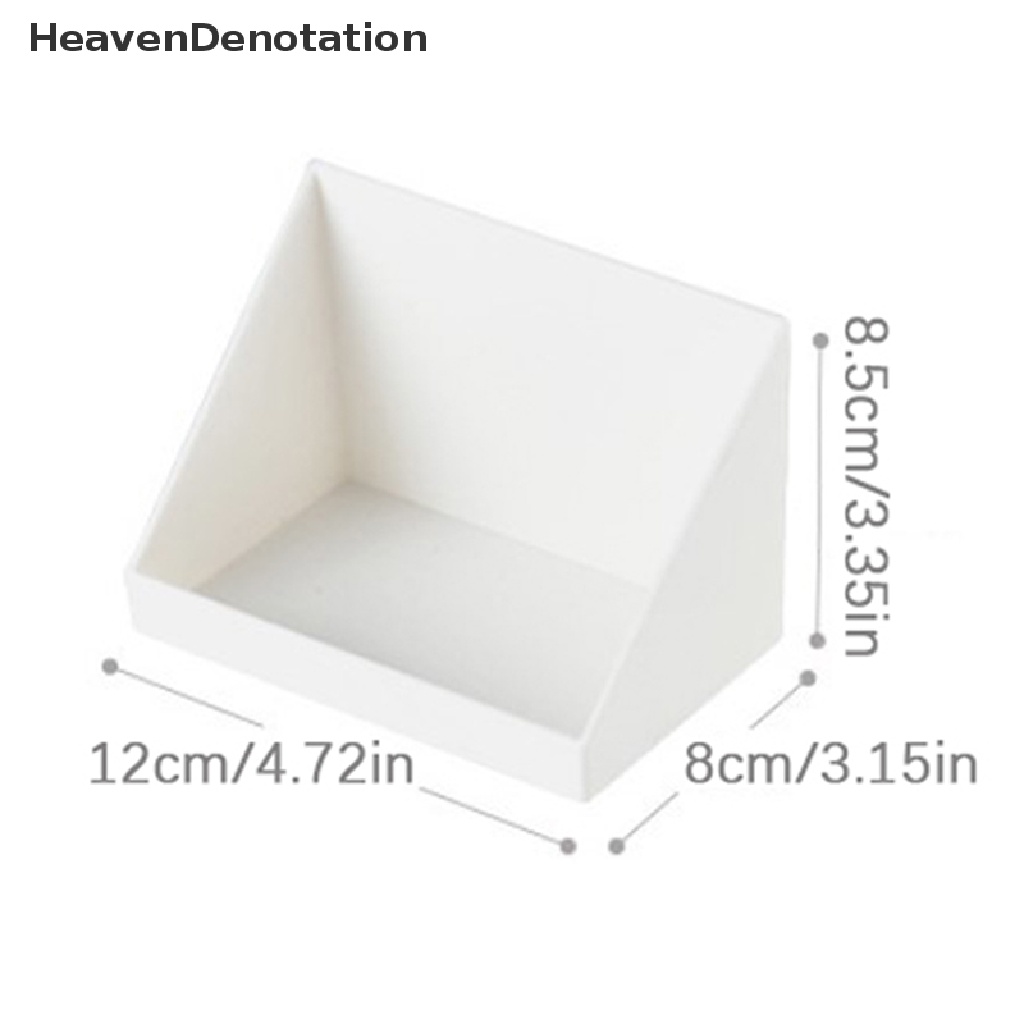 [HeavenDenotation] Rak Penyimpanan Plastik Tempel Dinding Kotak Kamar Mandi Dapur Organizer Container Shelf HDV