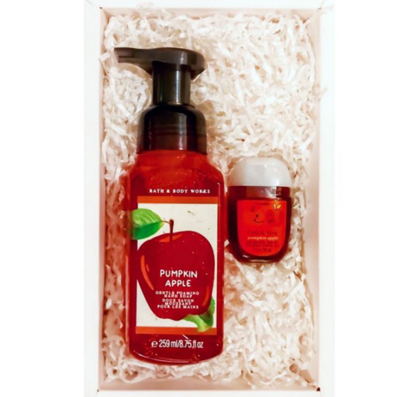 BBW MAHOGANY TEAKWOOD CINNAMON APPLE PICKING PUMPKIN APPLE AUTUMN RAINFALL MANGO MAI TAI GIFT SET PAKET BATH &amp; BODY WORKS