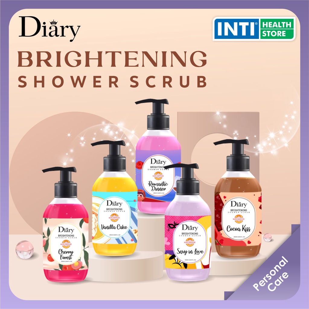 Diary Bright Shower Scrub 250ml | Brightening Shower Scrub Pump