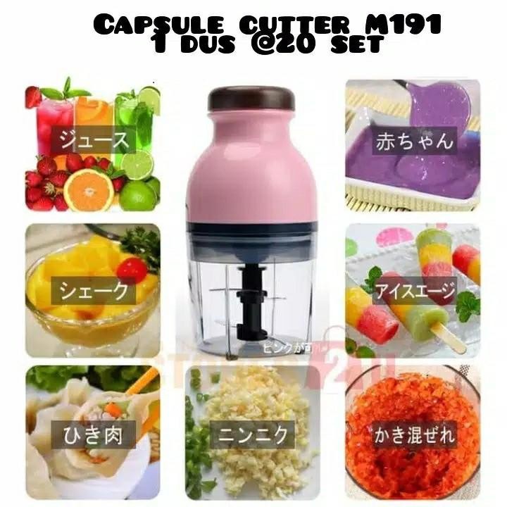 Capsule Cutter M191 Pemotong Blender Kapsul Buah Sayuran Daging Kacang Portable Mini Serba Guna