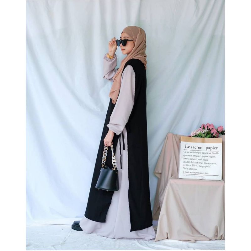Outer Long Vest Tali Samping Atasan Wanita Kondangan Korean Style