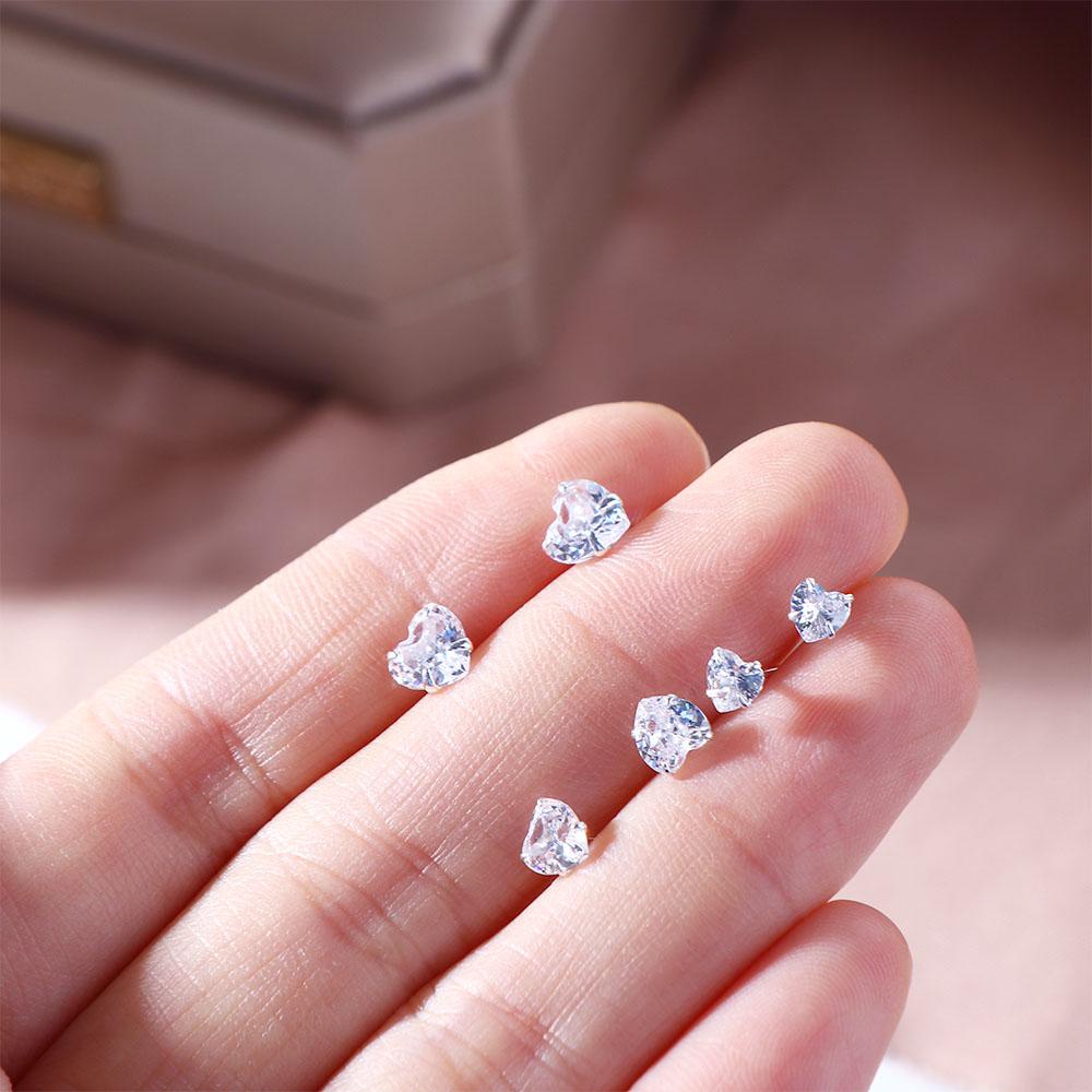 Needway Hati Anting Aksesoris Pernikahan Wanita S999 Sterling Silver Sederhana Wanita Perhiasan