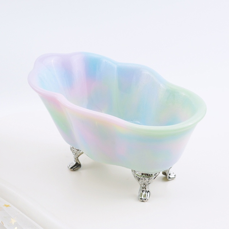 Siy Shell Bathtub Kotak Sabun Cetakan Dengan Kaki Berdiri Resin Soap Tray Mold Jewelry Tray Epoxy Mold Wadah Penyimpanan Aksesori