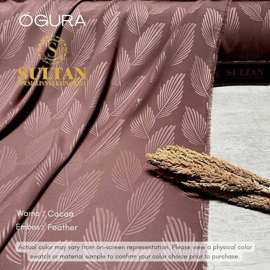 50CM EMBOS FEATHER OGURA COCOA KAIN ABAYA SULTAN