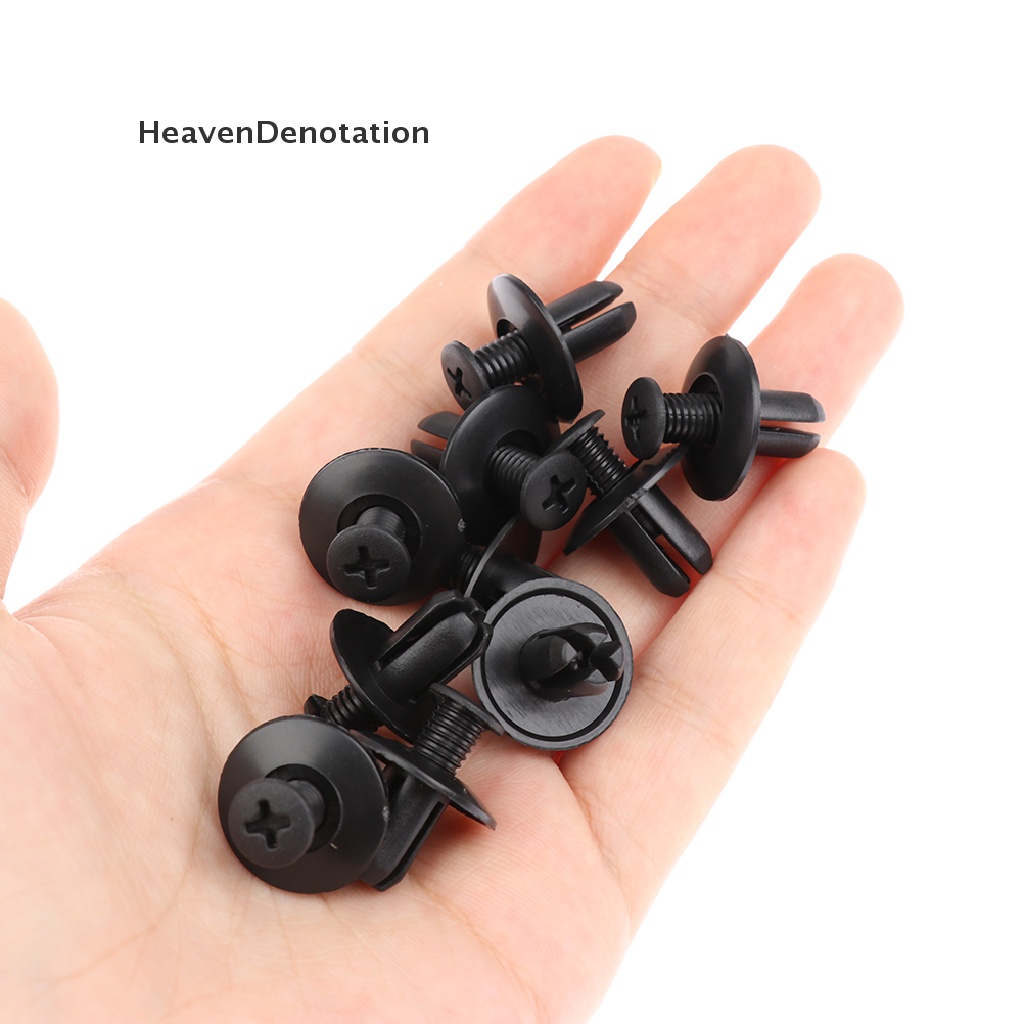 [HeavenDenotation] 100pcs 8mm Lubang Pintu Rivet Plastik Klip Pengencang Mobil Lined Cover Barbs Rivet HDV