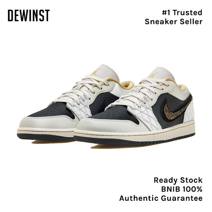 Air Jordan 1 Low "Beaded Swoosh" Bnib Resmi Original Starfish_Store