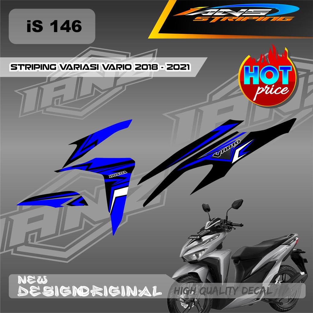 TERBARU STRIPING DECAL VARIO TECHNO SIMPEL / STIKER LIST HONDA VARIO TECHNO 110 OLD / DECAL KERETA VARIO SEMI FULL BODY IS146