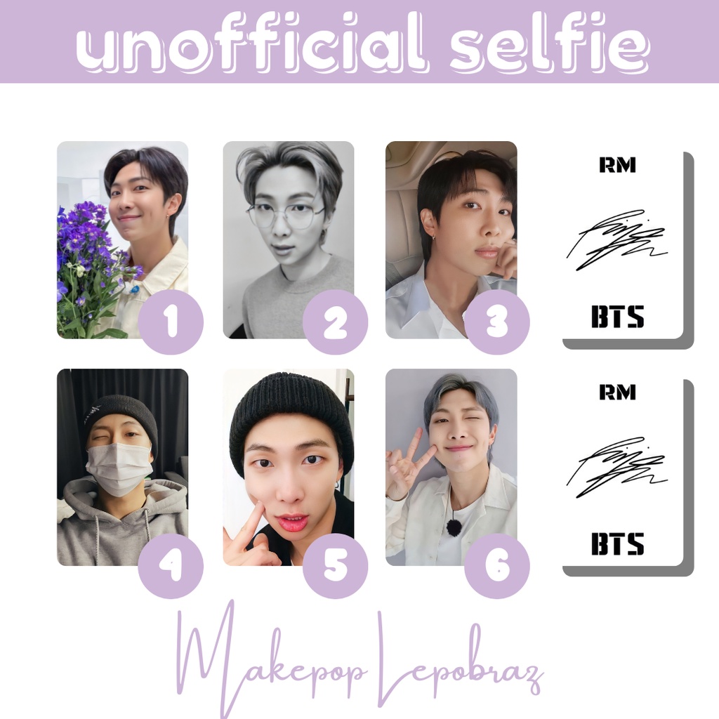 [MIN. 3 PC] BTS UNOFFICIAL SELFIE - BOYFRIENDABLE PC TAEHYUNG V JIN JIMIN RM JHOPE SUGA JUNGKOOK