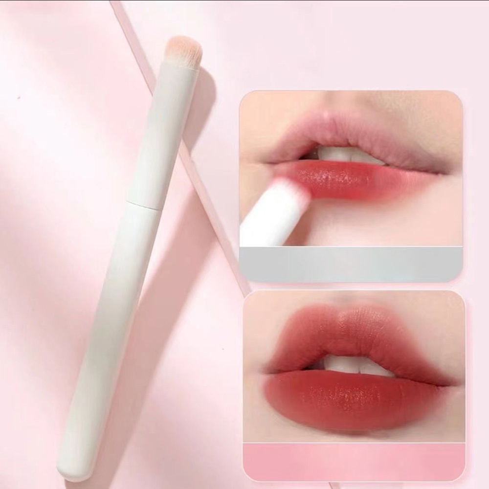 [COD Tangding] Kuas Lipstik Kepala Bulat Portabel Wanita Perempuan Lip Gloss Conceal Acne Makeup Alat