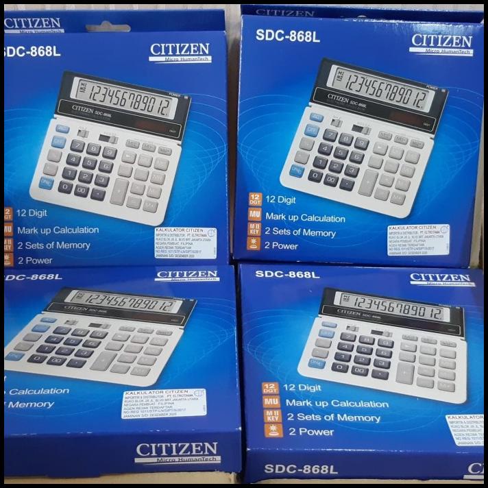 

Kalkulator , Calculator Citizen Ori Grs Resmi Sdc 868L, 12 Digit