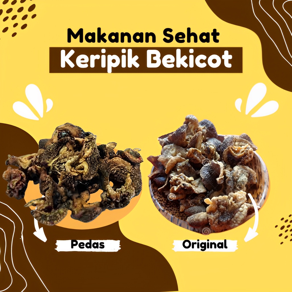 

Keripik Bekicot Asli kemasan 500 gr rasa balado