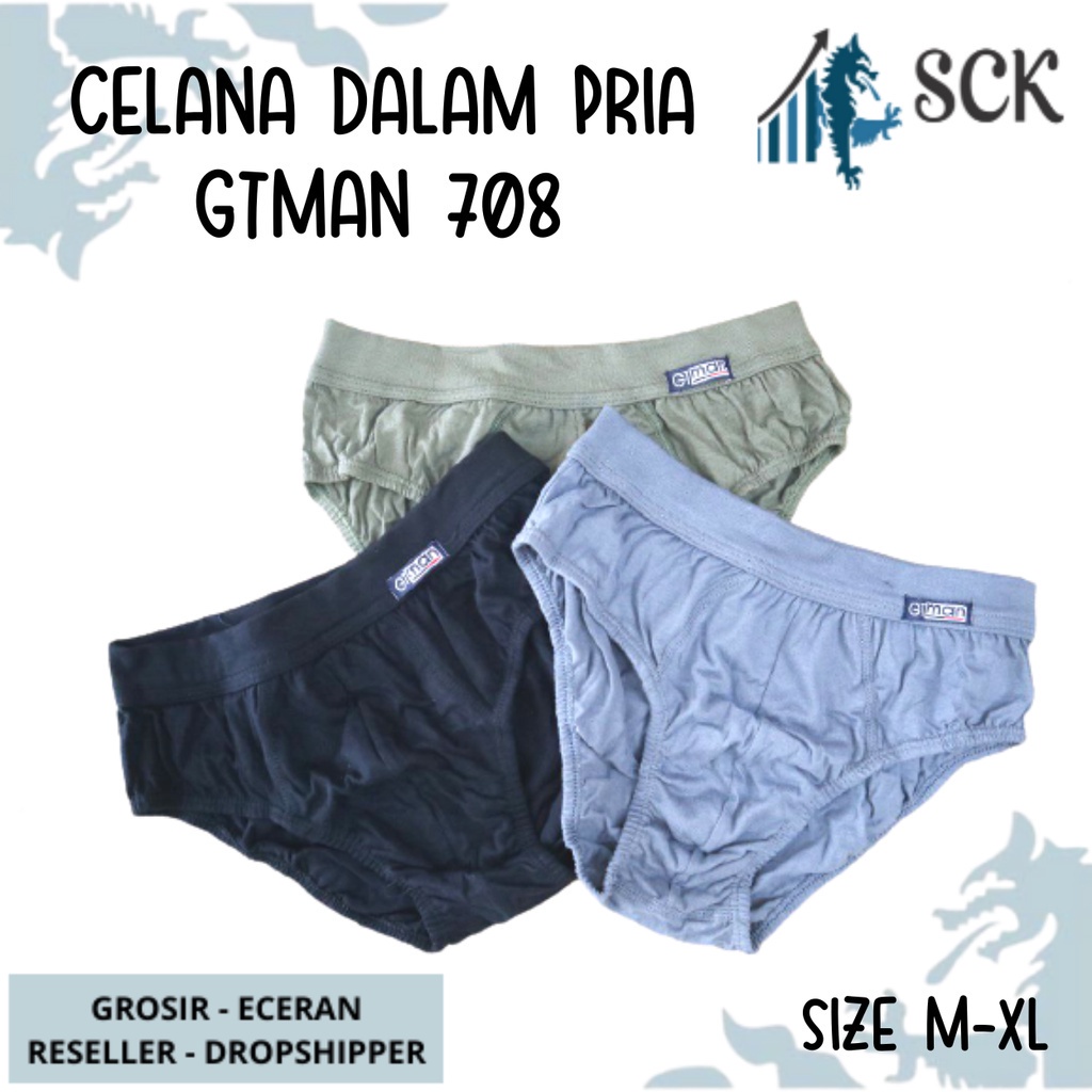 [ISI 3] CD Pria GT-MAN 708 Warna Mini Spandex size S-XL / CD Dalaman Pria Laki-Laki Mini Spandex - sckmenwear GROSIR