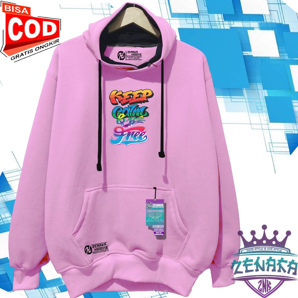 sweater pria distro tebal jaket pria keren terbaru 2023  hoodie pria distro oversize sweater wanita tebal premium hoodie wanita lucu oversize keep calm zenaka hoodie