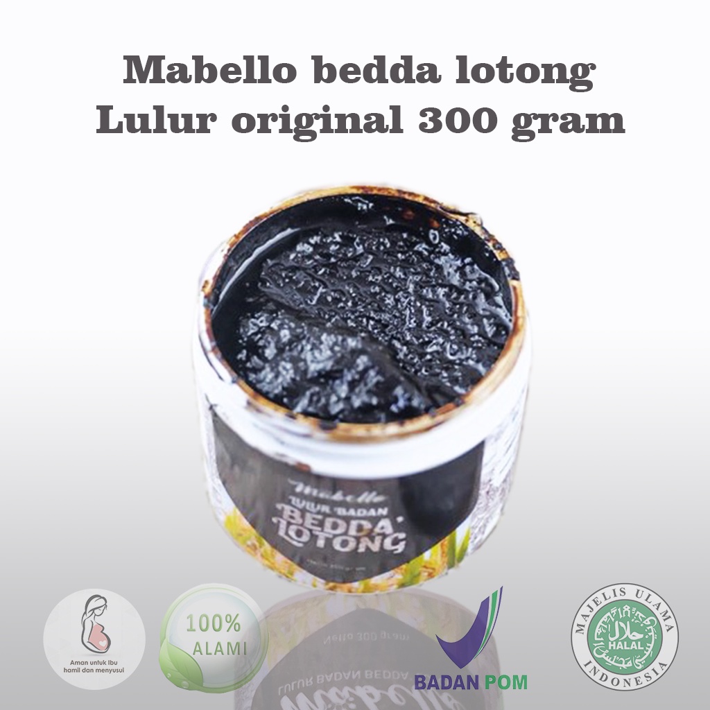 Mabelo lulur badan bedda lotong mabello bedak lotong dari rempah original 300 gram