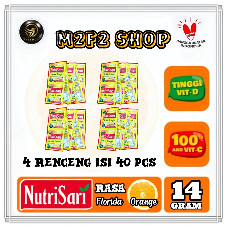 

NutriSari Minuman Serbuk Florida Orange Sachet - 14 gr (Kemasan 4 Renceng)
