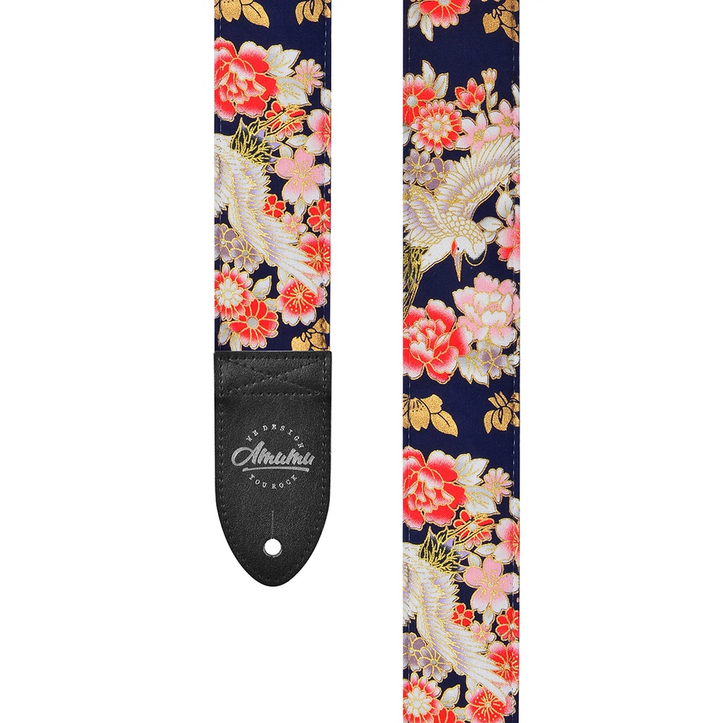 Amumu CV02P Strap Gitar motif Peony Crane